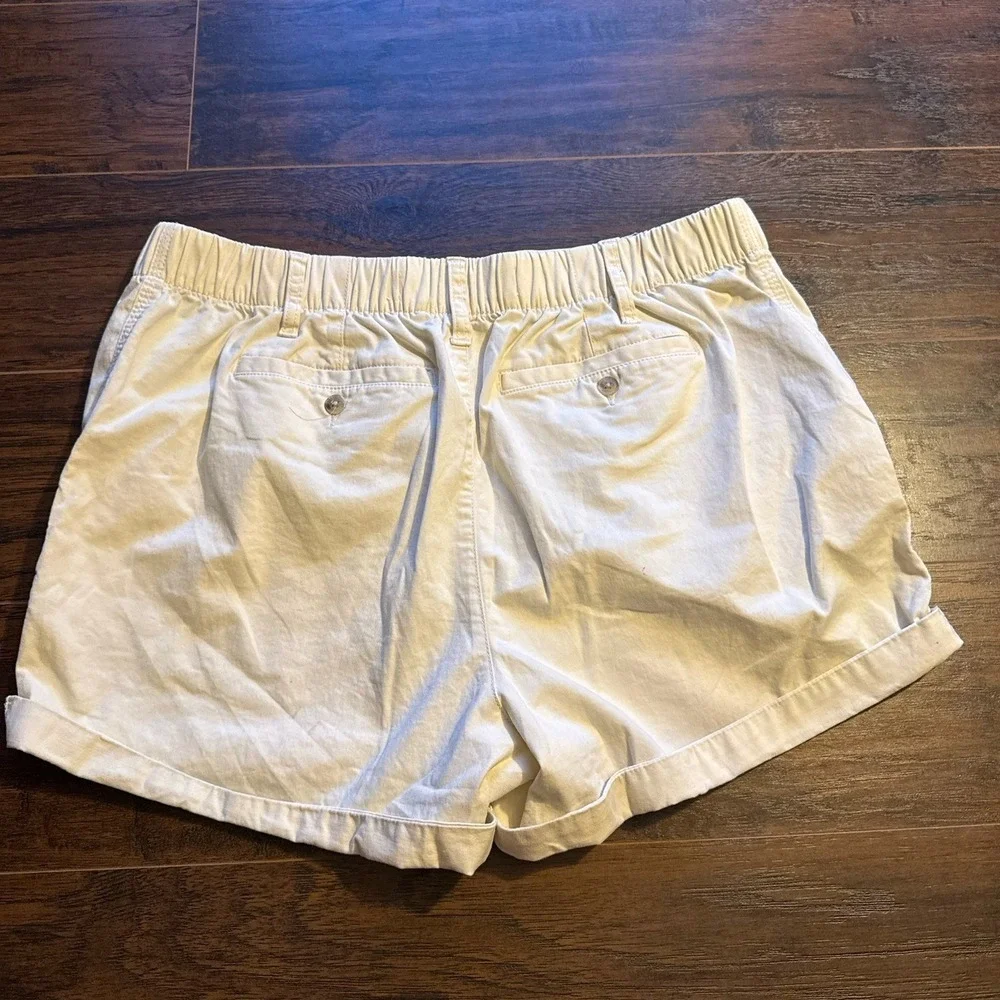 Old Navy Everyday Chino Shorts Womens L White High Rise Casual Summer Beach Boho - Picture 6 of 8
